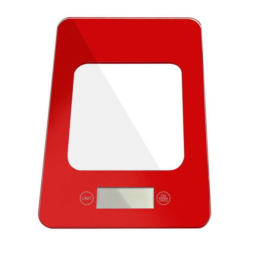 Red kitchen scales