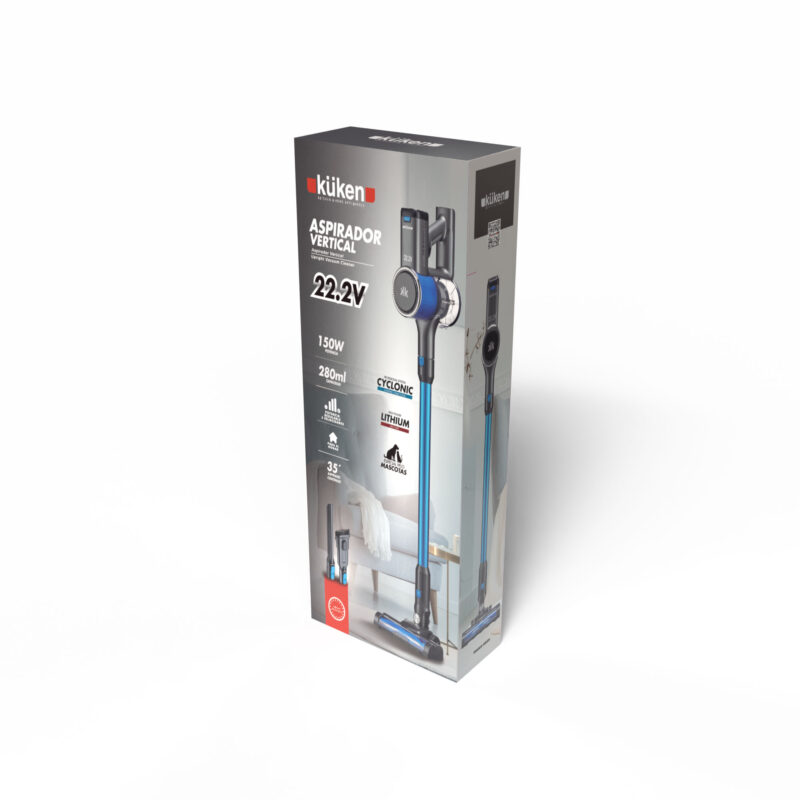 ASPIRADOR VERTICAL KUKEN 150W 22,2V GRIS – Image 2