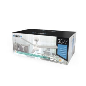 VENTILADOR TECHO DC BLANCO LED 3 ASPAS 132CM - Imagen 3
