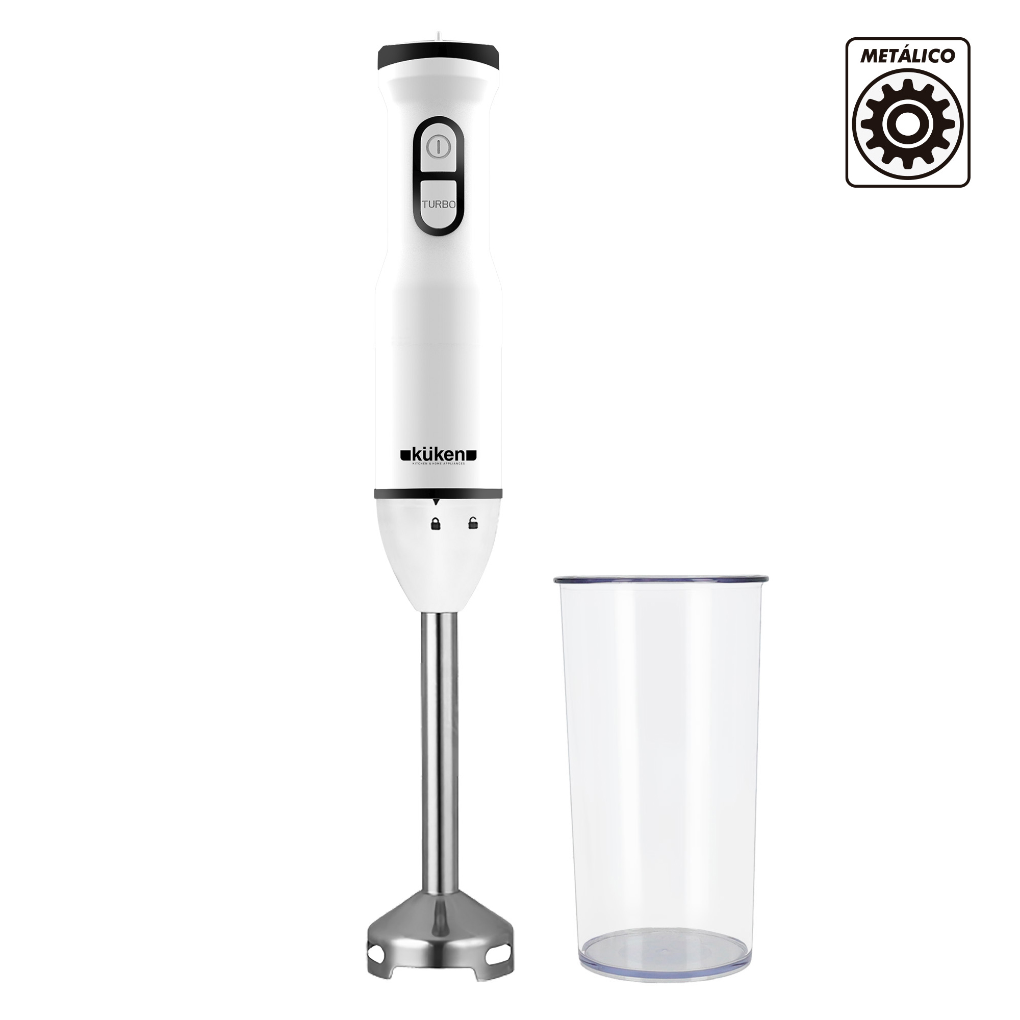 BATIDORA BRAZO 750W CON VASO PLÁSTICO 800ML KUKEN