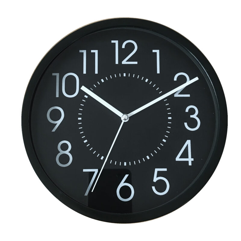 RELOJ DE PARED NEGRO REDONDO 20CM KÜKEN